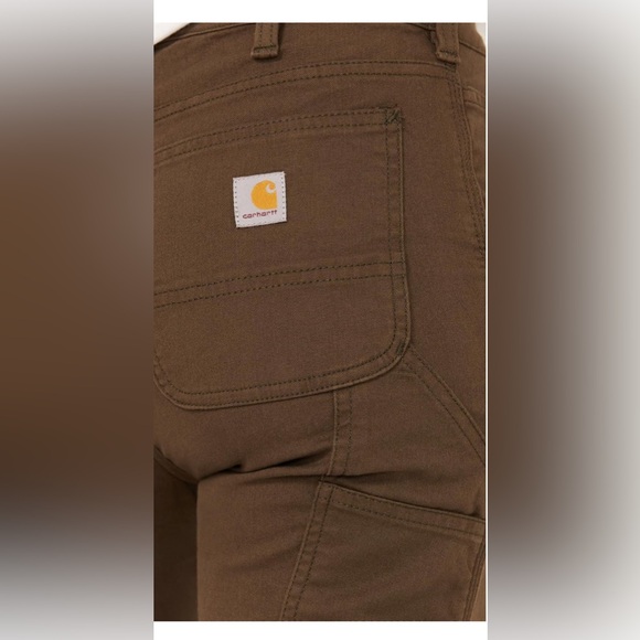 Carhartt Rugged Flex Loose Fit Canvas Work Pants Womens Size 4 Short BN2080 BRN - Picture 3 of 12